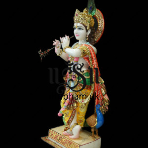 Pure White Marble Beautiful God Krishna Statue - 30 inch Pure White Marble Beautiful God Krishna Statue - 30 inch
