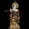 Pure White Marble Beautiful God Krishna Statue - 30 inch