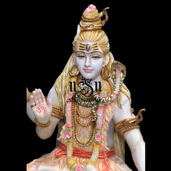 Magnificently Carved Lord Shiva Statue - 21 inch
