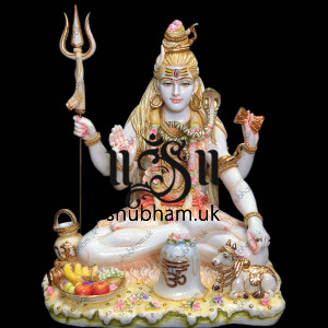 Magnificently Carved Lord Shiva Statue - 21 inch