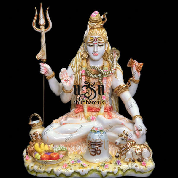 Magnificently Carved Lord Shiva Statue - 21 inch