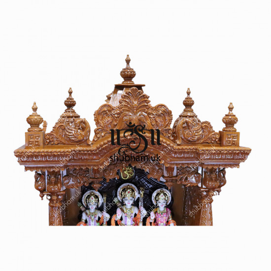 Designer Teak Wooden Carved Temple 