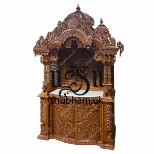 Designer Teak Wooden Carved Temple Designer Teak Wooden Carved Temple