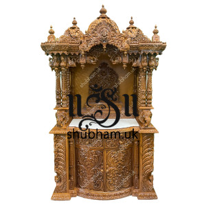 Designer Teak Wooden Carved Temple 