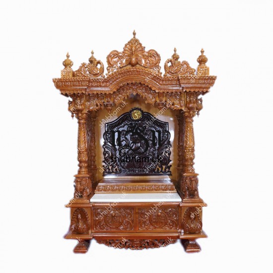 Designer Teak Wooden Carved Temple 
