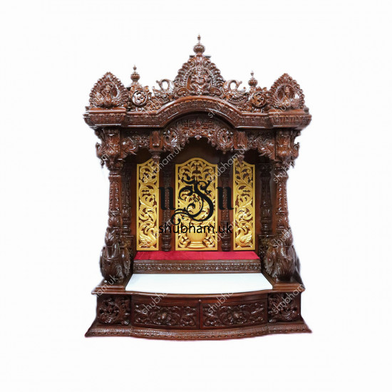 Exquisite Wooden Mandir Temple UK