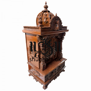 Teak Wood Carved Mandir UK