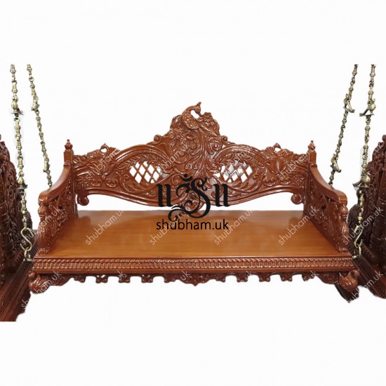 Indian Indoor Wooden carved Indian Swing Jhula UK