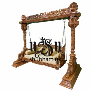 3 Seater Indian Indoor Wooden Swing Handcarved Indian Jhoola - Jhula UK 3 Seater Indian Indoor Wooden Swing Handcarved Indian Jhoola - Jhula UK