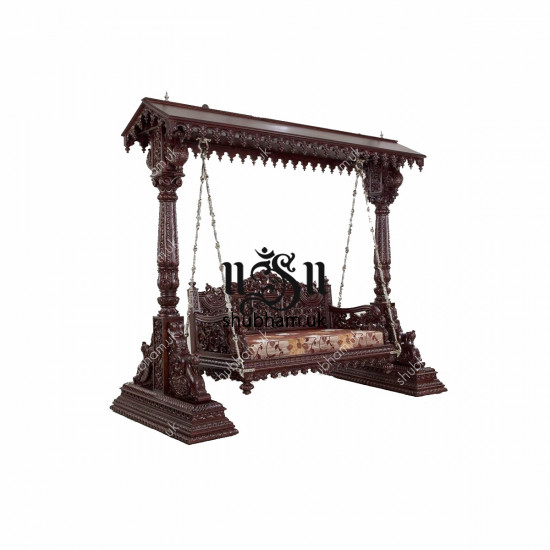 Big Wooden Swing Jhula for UK Home