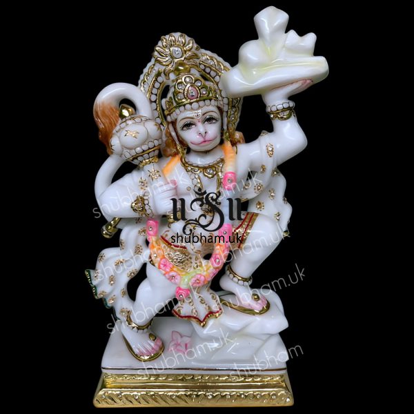 Exquisite Lord Bajrangi Hanuman Marble Statue Idol UK 15 inch