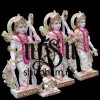 Pure White Marble Elegant Ram Darbar Statue Set for home temple