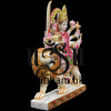 Embellished look Handcarved Marble Durga Maa Statue Idol UK