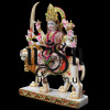 Embellished look Handcarved Marble Durga Maa Statue Idol UK