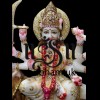 White Marble Durga Maa Statues Moorti in Antique Colour Theme