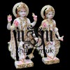 White Marble Lakshmi Maa Vishnu Ji Elegant Marble Murti UK