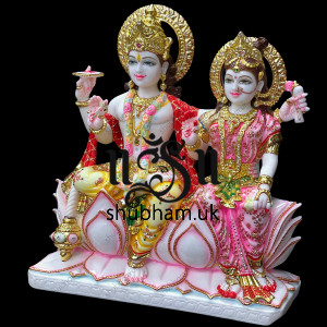Bhagwan Laxmi Mata Vishnu Narayan Marble Statue 21 inch Bhagwan Laxmi Mata Vishnu Narayan Marble Statue 21 inch