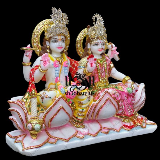 Buy God Laxmi Maa Vishnu Narayan Marble Idol Murti for your home