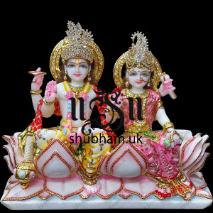 Buy God Laxmi Maa Vishnu Narayan Marble Idol Murti for your home