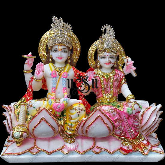 Buy God Laxmi Maa Vishnu Narayan Marble Idol Murti for your home