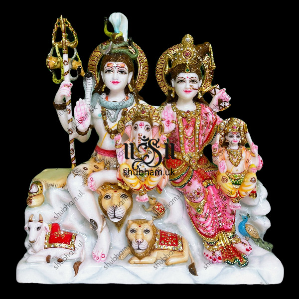 Marble Gauri Shankar Statue - Buy Lord Shiv Parivar Marble Stone Statue 