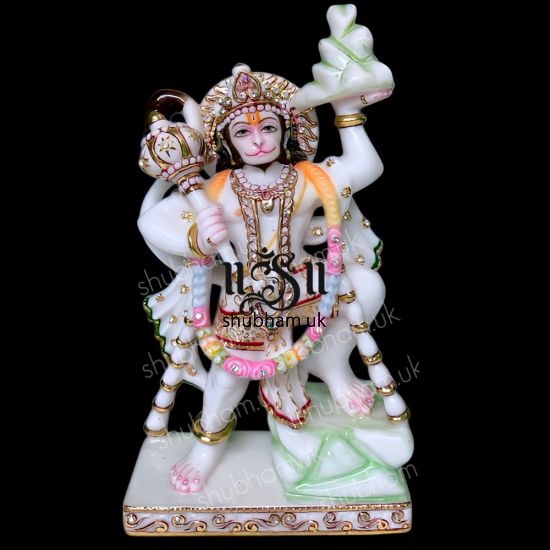 Reflecting Elegance Lord Hanuman Marble Murti Statue for Home