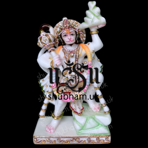 Reflecting Elegance Lord Hanuman Marble Murti Statue for Home