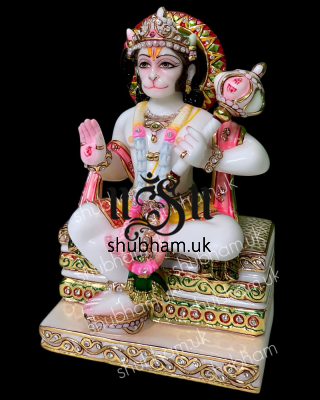 Our Signature Design Lord Hanuman Ji marble murti Idol for home