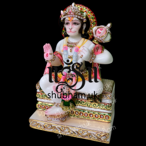 Our Signature Design Lord Hanuman Ji marble murti Idol for home