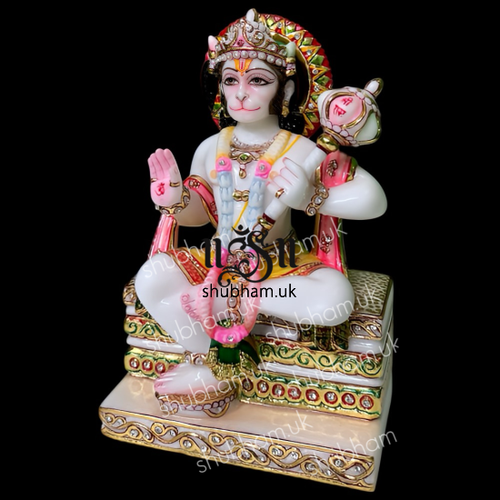 Our Signature Design Lord Hanuman Ji marble murti Idol for home