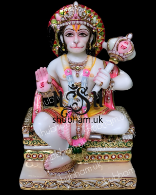 Our Signature Design Lord Hanuman Ji marble murti Idol for home