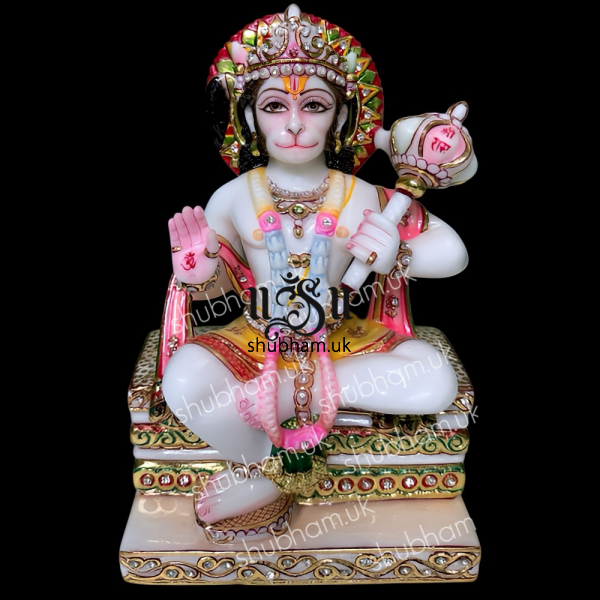 Our Signature Design Lord Hanuman Ji marble murti Idol for home