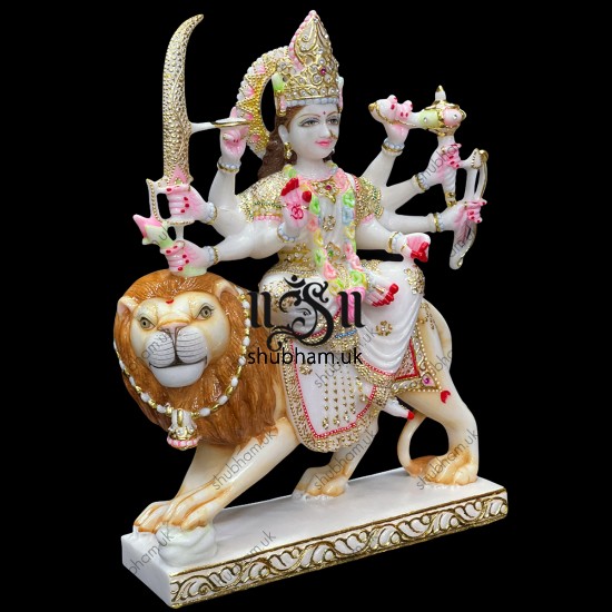 Buy Beautiful Indian Goddess Marble Durga Maa Statue  for your home temple in the UK