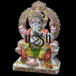 Charming Vinayak Murti Makrana Marble Ganesha Statue for Home Charming Vinayak Murti Makrana Marble Ganesha Statue for Home