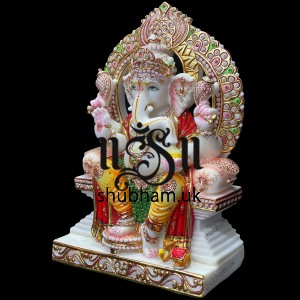Buy Hindu God Lord Ganesh Elegant Marble Statue Murti 