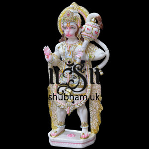 Superior Quality White Marble Lord Hanuman Ji Murti Idol UK 30 inch Superior Quality White Marble Lord Hanuman Ji Murti Idol UK 30 inch