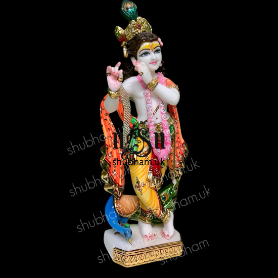  Beautiful Banke Bihari Marble Moorti Statue of Krishna in the UK