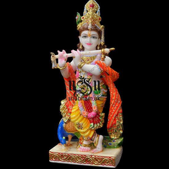  Beautiful Banke Bihari Marble Moorti Statue of Krishna in the UK