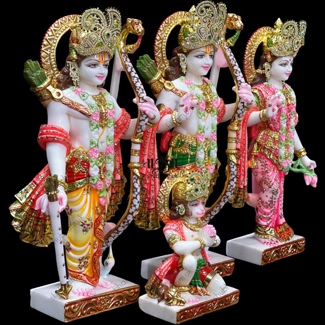 Masterpiece Pure White Marble Ram Darbar Statues Murti in the UK for