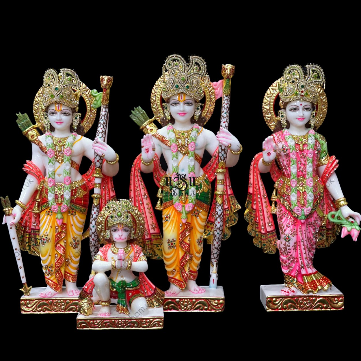 Masterpiece Pure White Marble Ram Darbar Statues Murti in the UK for