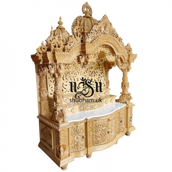 Beautifully Hand Carved Wooden Temple for home
