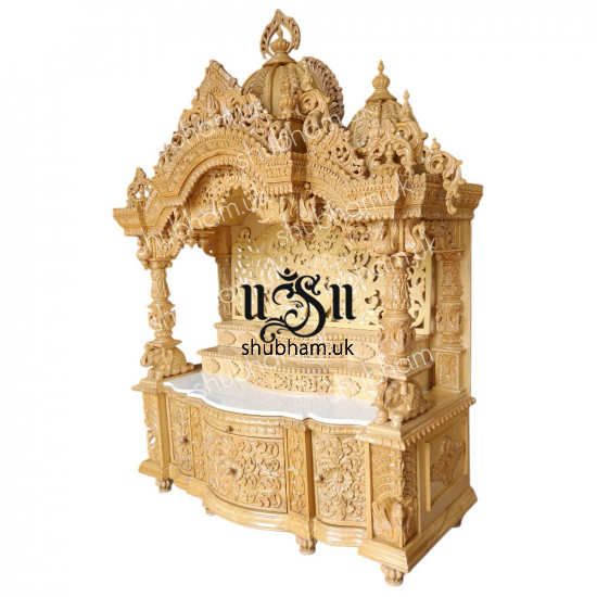 Beautifully Hand Carved Wooden Temple for home