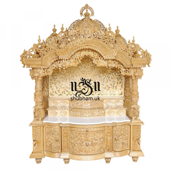 Beautifully Hand Carved Wooden Temple for home