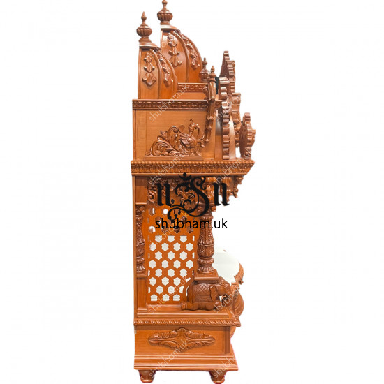 Intricate Hand Carved Wooden Temple for home