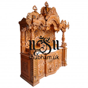Exclusive designer Hand crafted Teak Wood Mandir for Home
