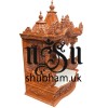 Engraved Beautifully Teak Wood Temple for Home in the UK