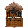 Engraved Beautifully Teak Wood Temple for Home in the UK