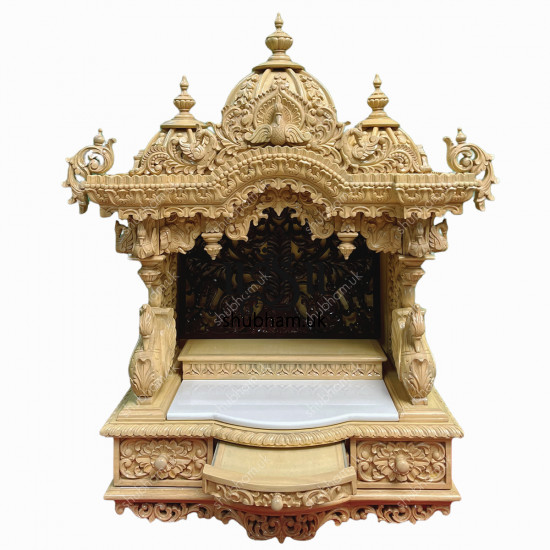Indian Sevan Wood Pooja Mandir Temple for Home