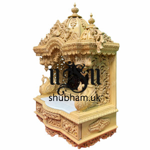 Indian Sevan Wood Pooja Mandir Temple for Home