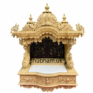 Indian Sevan Wood Pooja Mandir Temple for Home